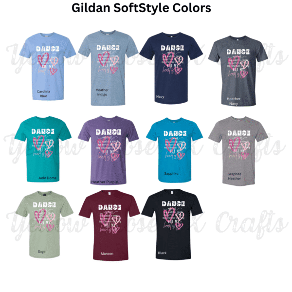 dance mom shirt color options gildan softstyle