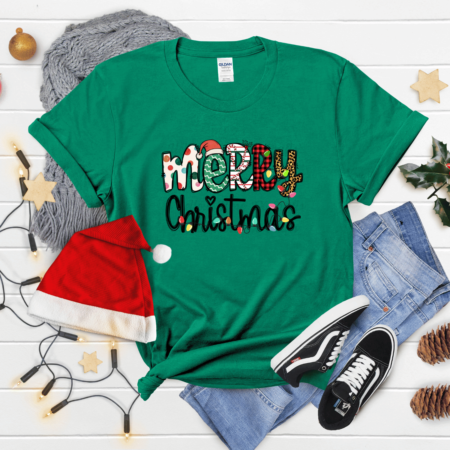 Merry Christmas Lights Shirt or Sweatshirt