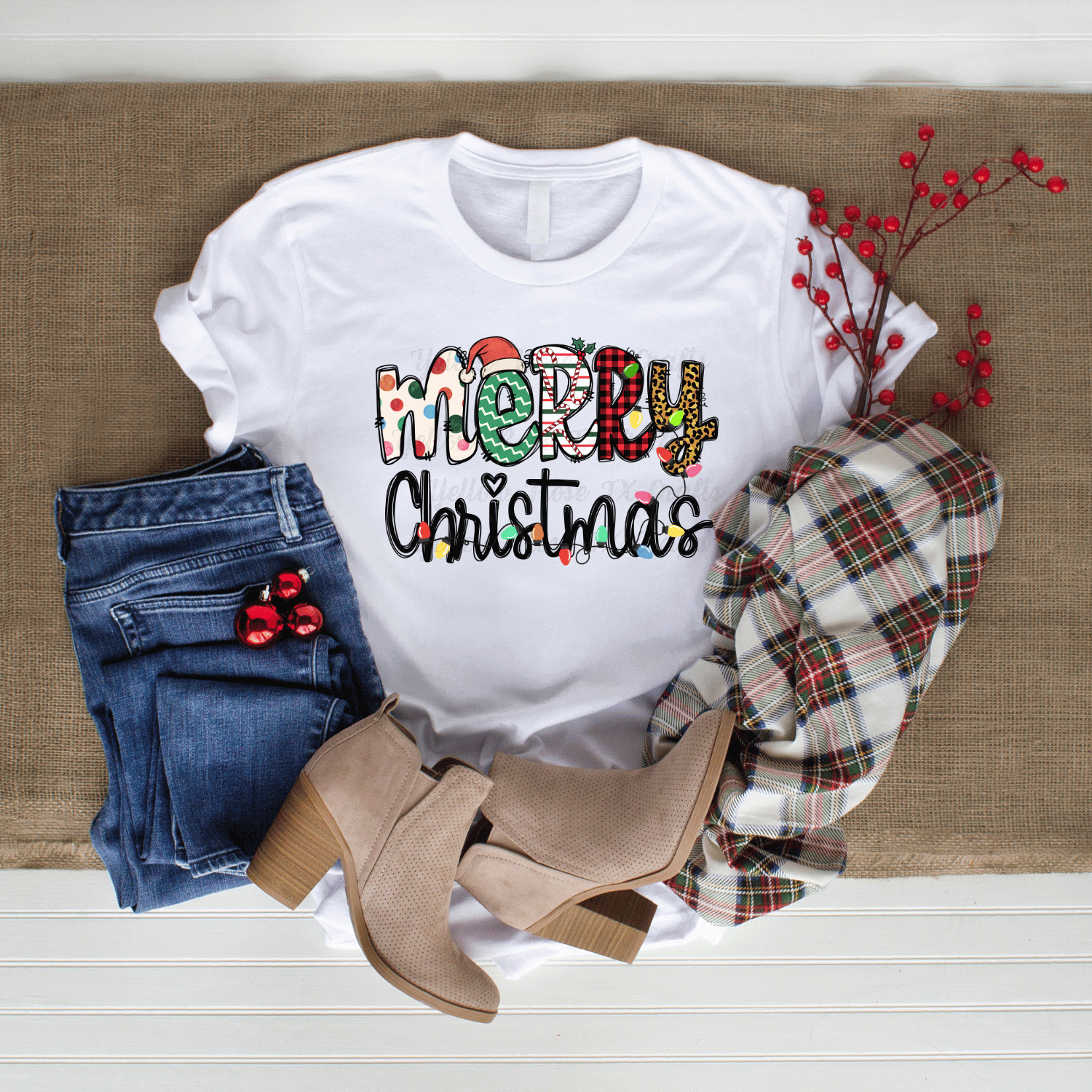 Merry Christmas Lights Shirt or Sweatshirt - Image 3