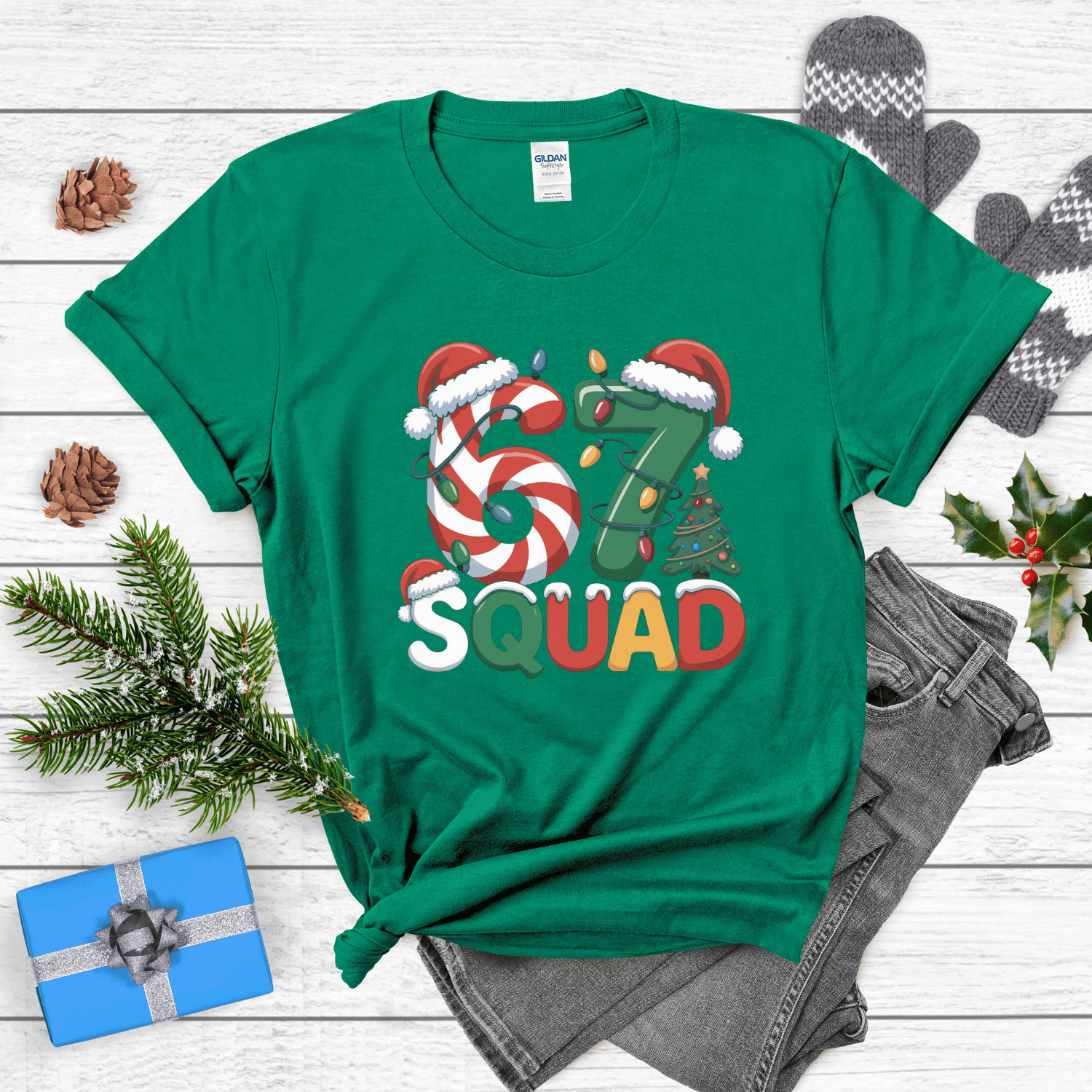 67 Squad Youth Christmas Shirt - Image 5