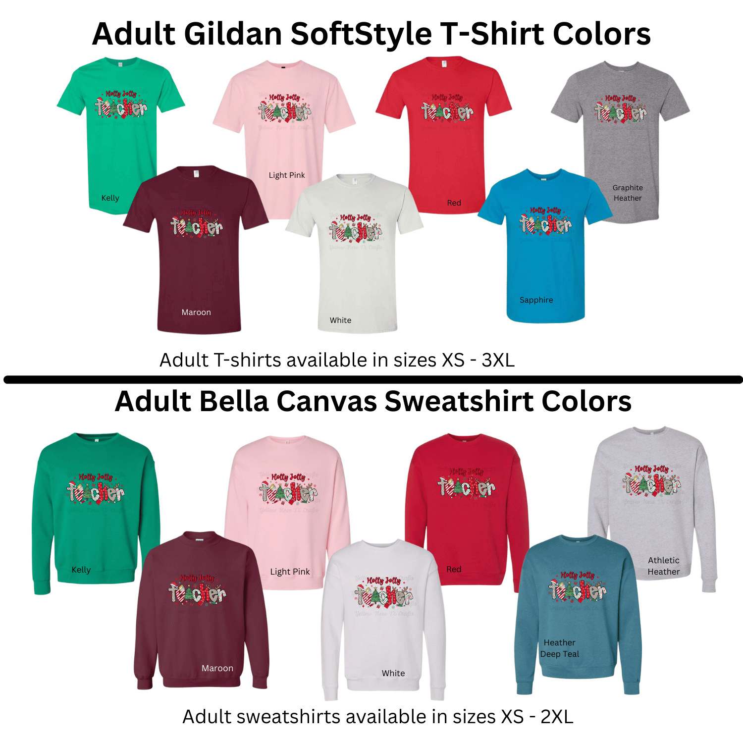 Holly Jolly Teacher Christmas Shirt or Sweatshirt - Image 6