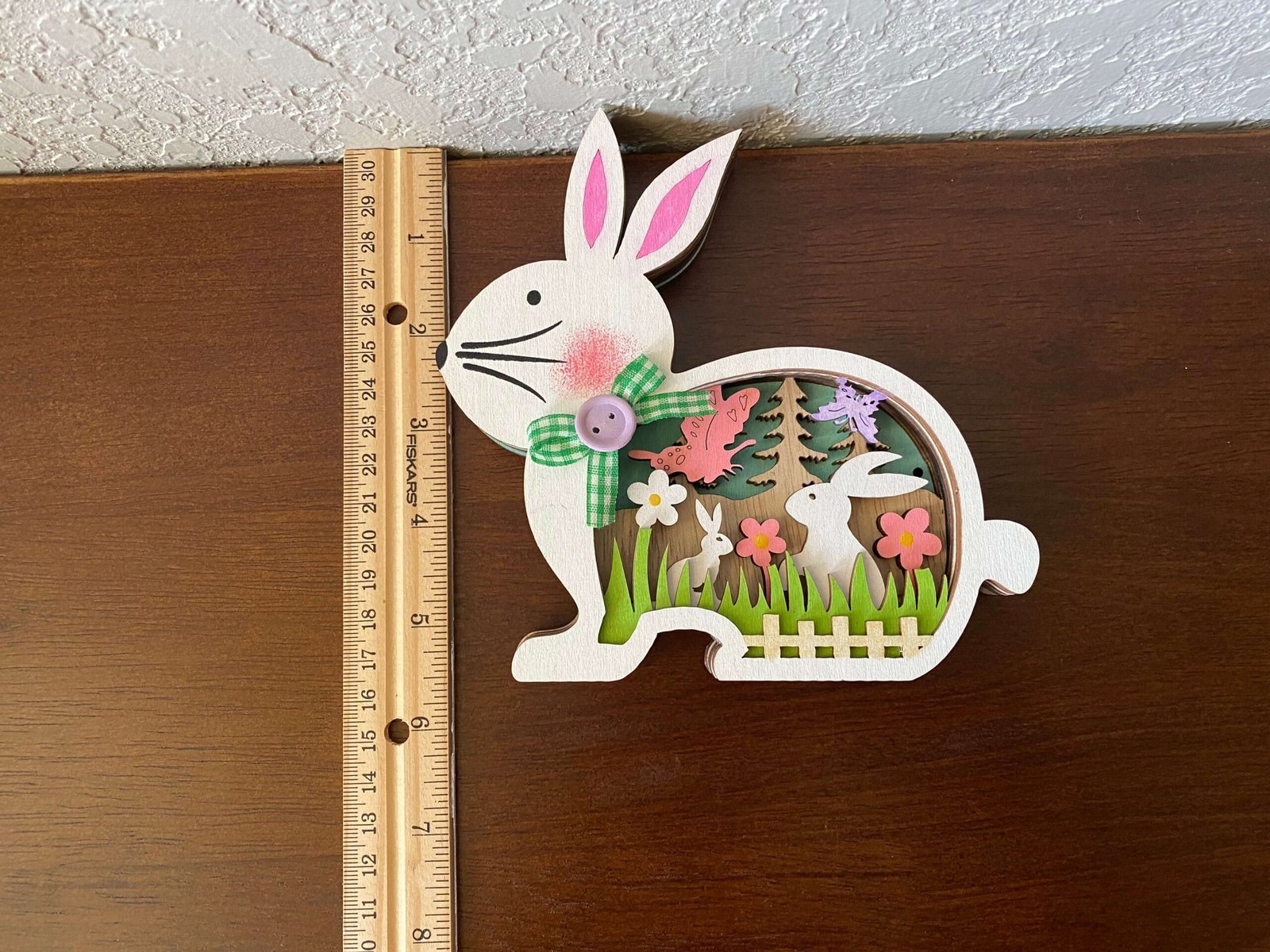 3D Wooden Bunny Easter Decor | Rustic Christian Easter Decoration - Image 4