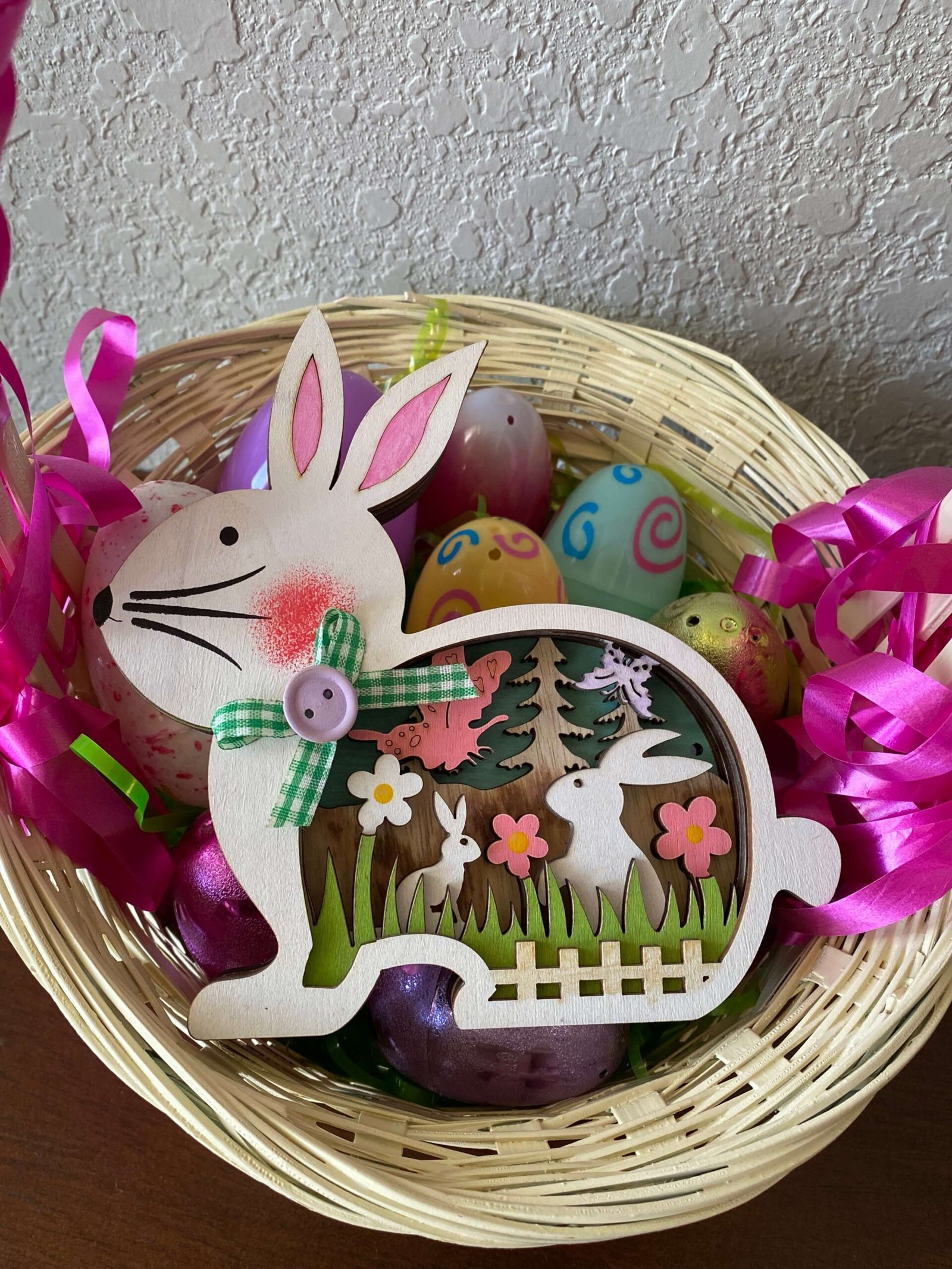 3D Wooden Bunny Easter Decor | Rustic Christian Easter Decoration - Image 2