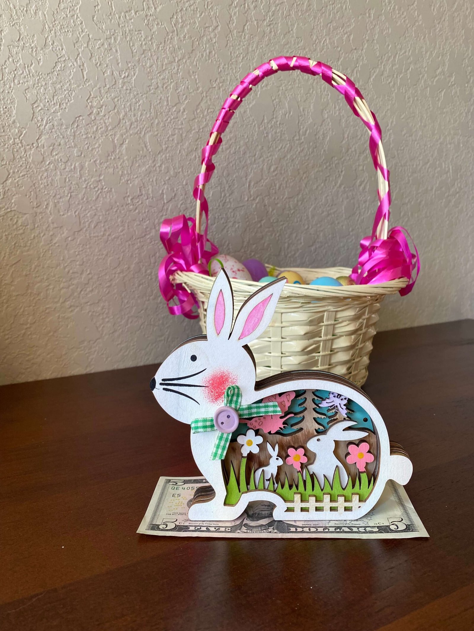 3D Wooden Bunny Easter Decor | Rustic Christian Easter Decoration - Image 6